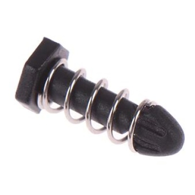 Heatsink bevestiging clip kunststof nagel met veer 14mm zwart